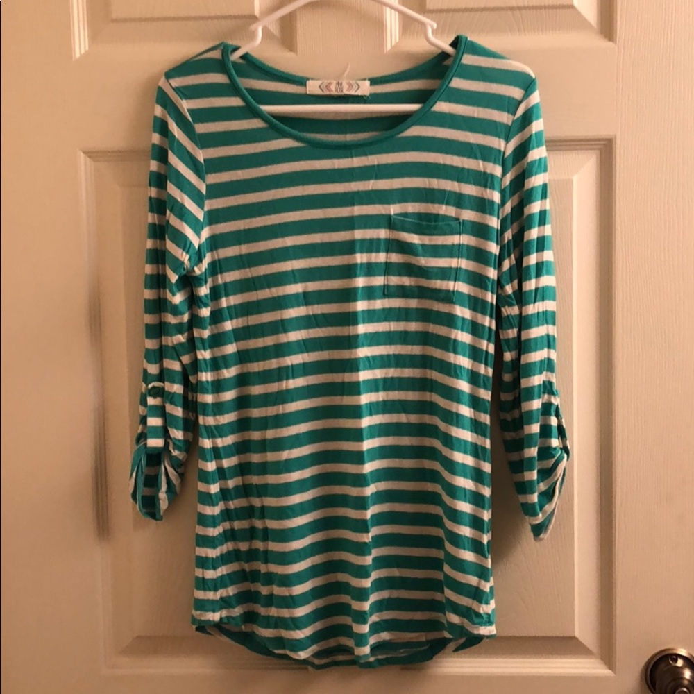 Pink Rose stripped shirt